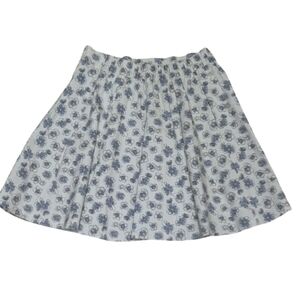 OAK + FORT Blue Gray Mini Skater Skirt